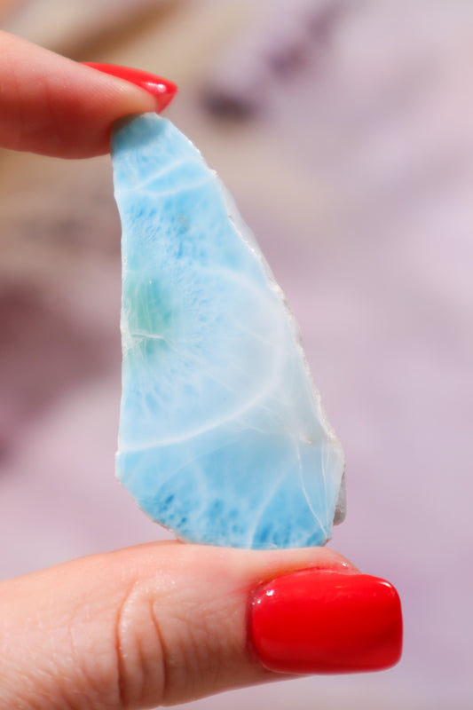 Larimar Freeform Slice 23.67gr