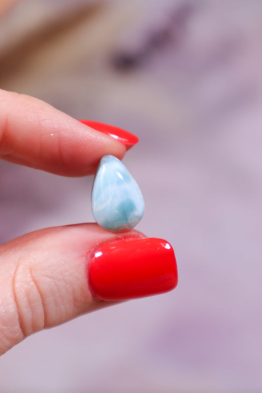 Larimar Drop Cabochon 1.32gr