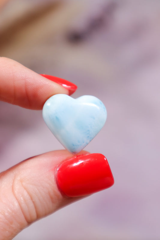 Larimar Heart Cabochon 4.18gr