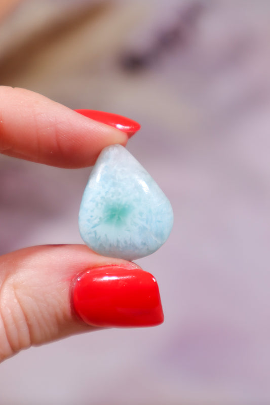 Larimar Drop Cabochon 2.48gr