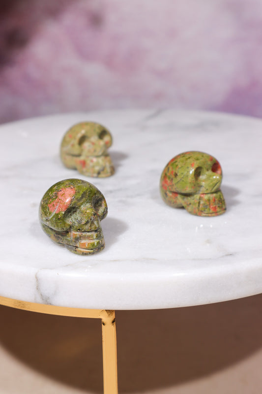 Unakite Skulls