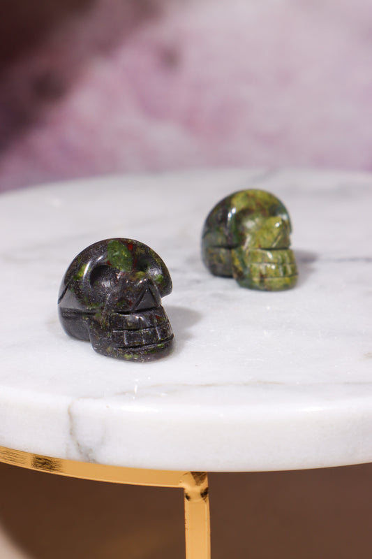 Dragon Blood Jasper Skulls 2cm