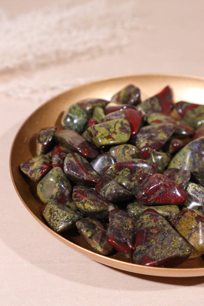 Dragon Blood Jasper Tumblestones 20-30mm