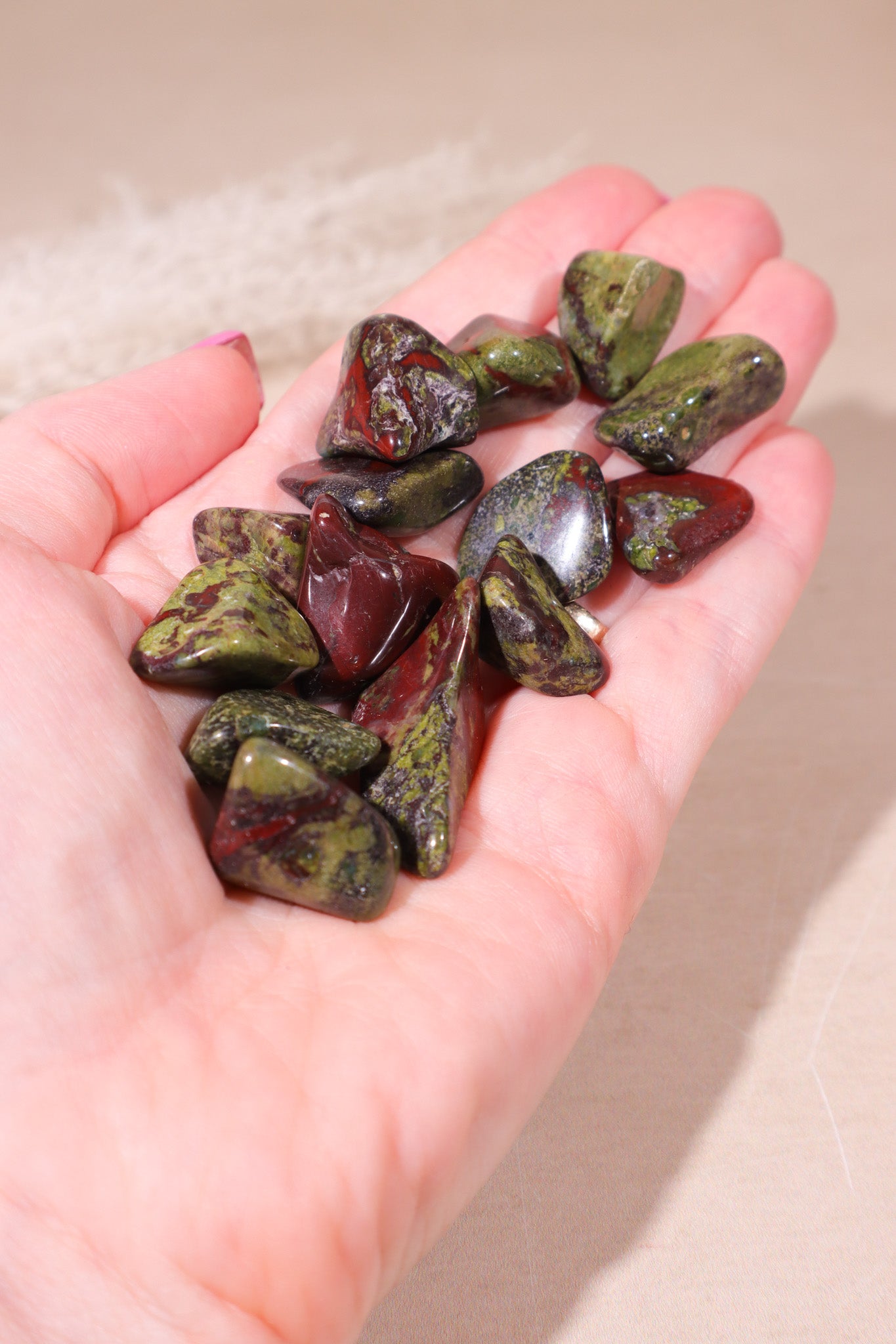 Dragon Blood Jasper Tumblestones 20-30mm