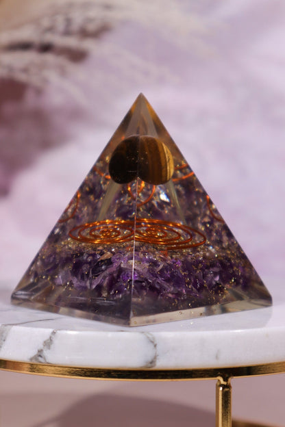 Amethyst and Tigers Eye Orgone 7.5cm Orgone Tali & Loz Crystals