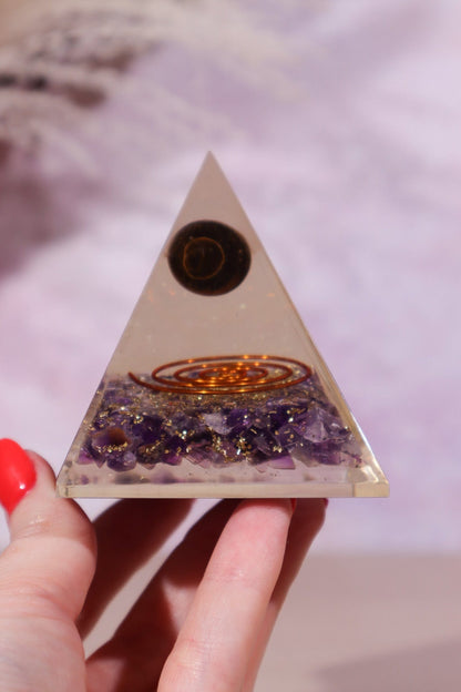 Amethyst and Tigers Eye Orgone 7.5cm Orgone Tali & Loz Crystals