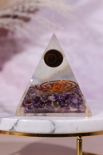 Amethyst and Tigers Eye Orgone 7.5cm Orgone Tali & Loz Crystals