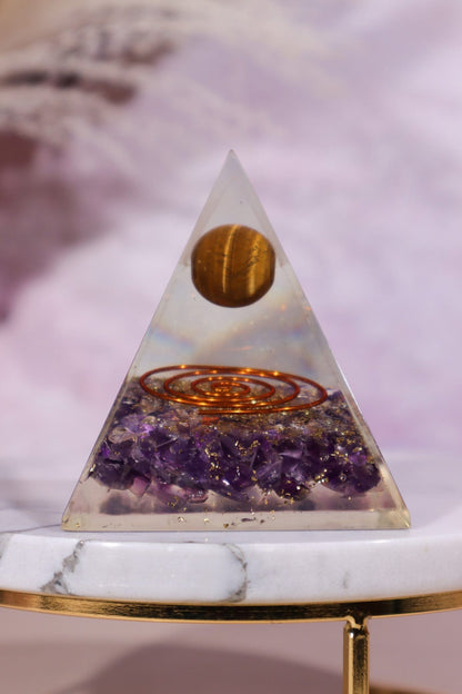 Amethyst and Tigers Eye Orgone 7.5cm Orgone Tali & Loz Crystals