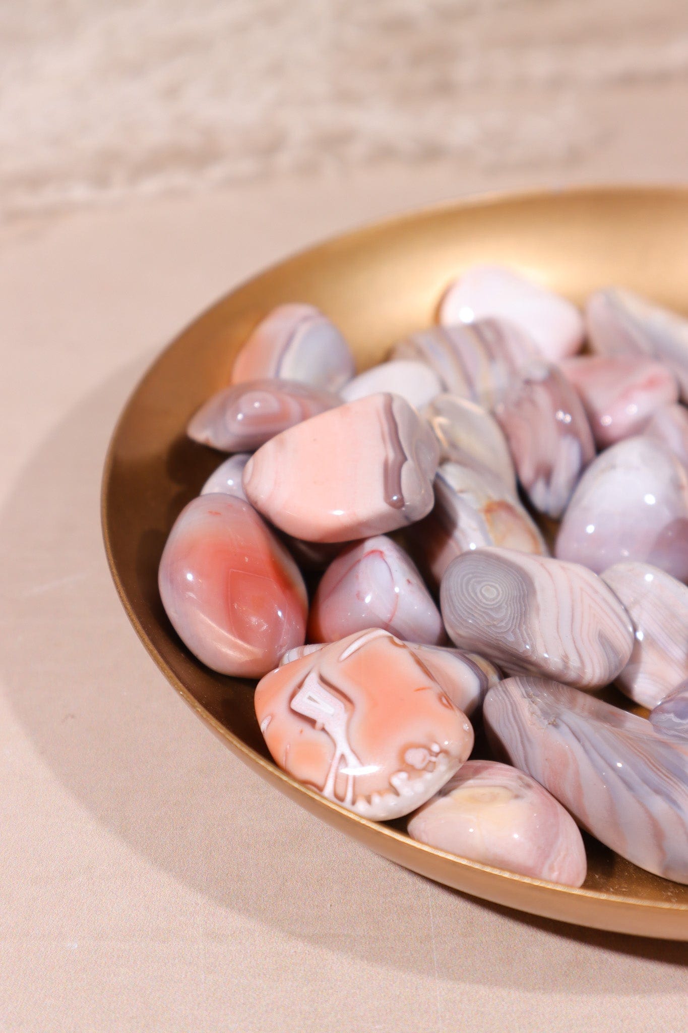 Banded Pink Agate Tumblestones 20-30mm Tumblestones Tali & Loz Crystals