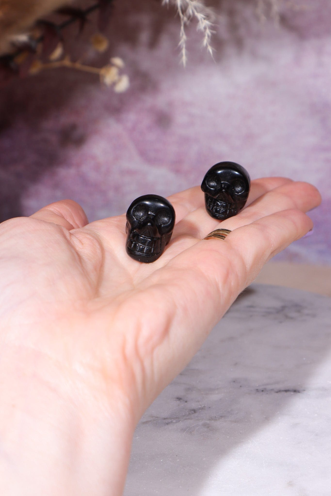 Black Obsidian Skulls 2cm Skulls Tali & Loz