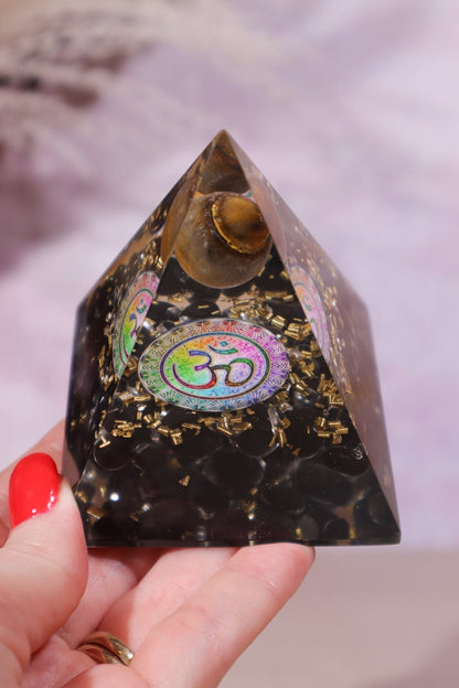 Black Onyx and Tigers Eye Orgone 7.5cm Orgone Tali & Loz