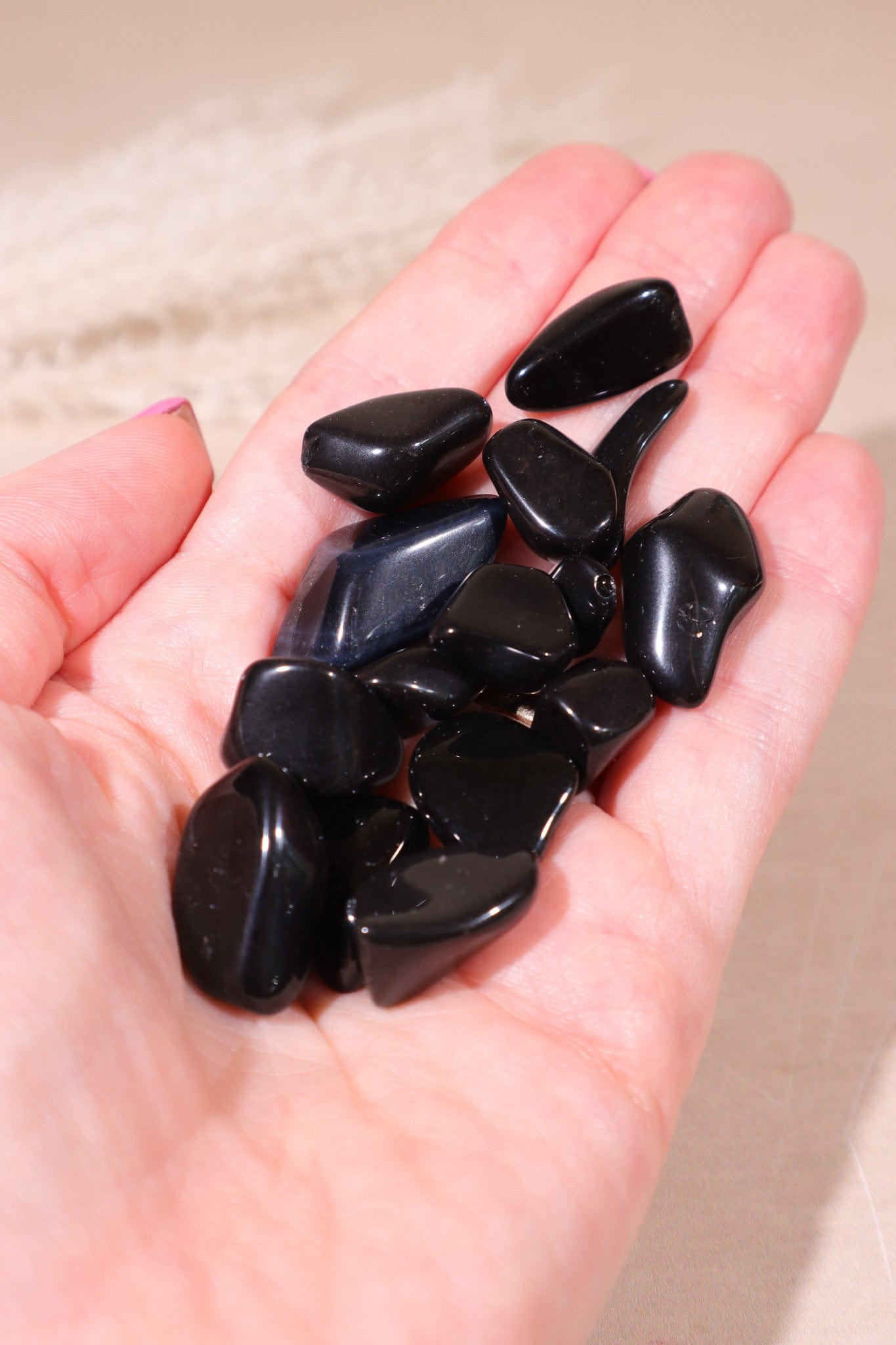 Black Onyx Tumblestones 20-30mm Tumblestones Tali & Loz Crystals