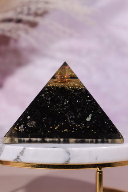 Black Tourmaline Orgone - Flower of Life 6cm Orgone Tali & Loz Crystals