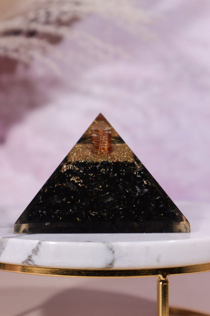 Black Tourmaline Orgone - Flower of Life 6cm Orgone Tali & Loz Crystals