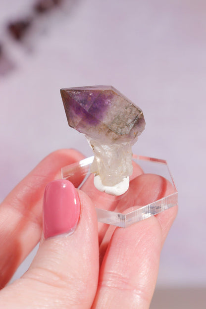 Brandberg Amethyst and Rutile Scepter 2.5cm Rocks & Fossils Tali & Loz Crystals