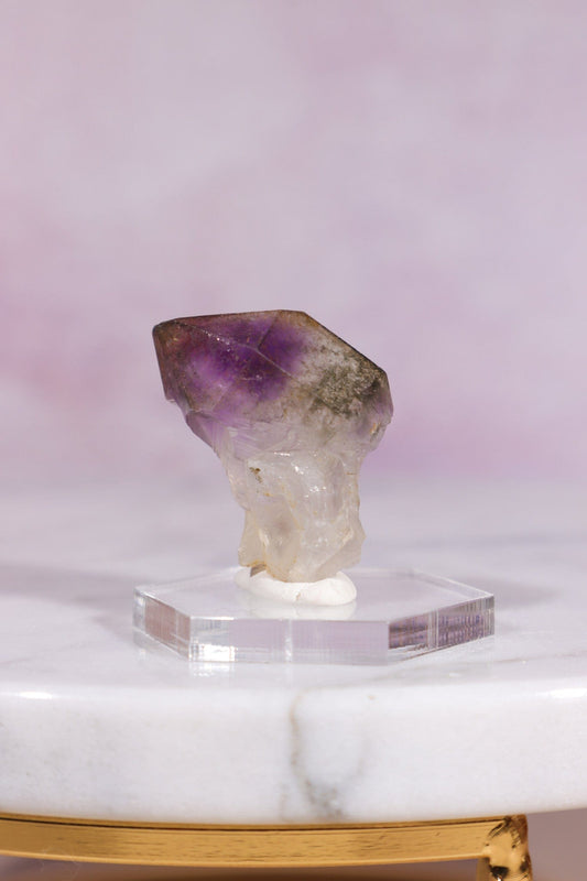 Brandberg Amethyst and Rutile Scepter 3cm Rocks & Fossils Tali & Loz Crystals