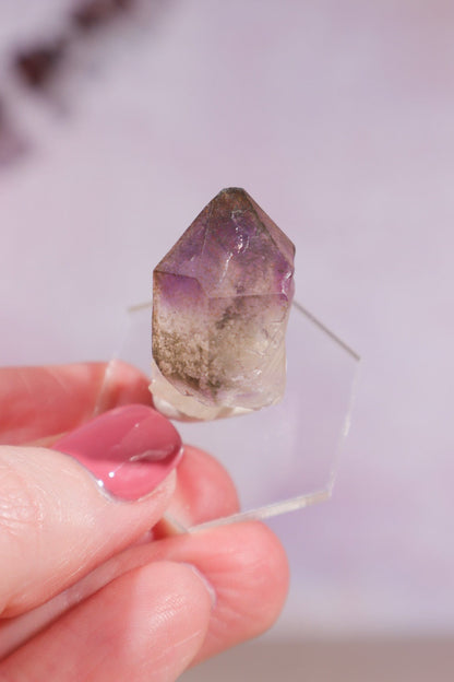 Brandberg Amethyst and Rutile Scepter 3cm Rocks & Fossils Tali & Loz Crystals