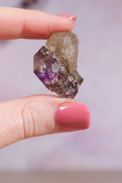 Brandberg Amethyst and Smokey Phantom 3cm Rocks & Fossils Tali & Loz Crystals