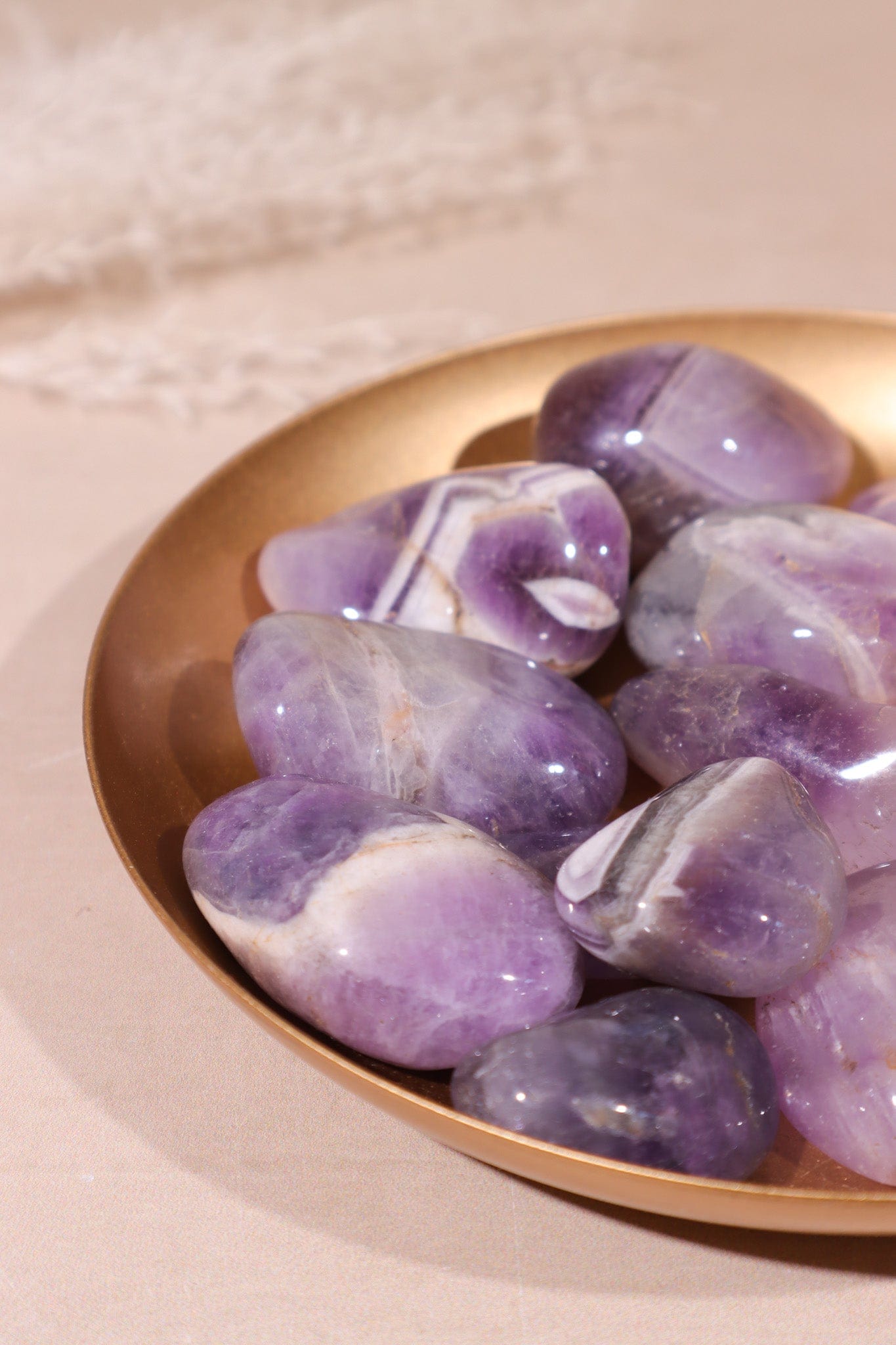 Chevron Amethyst Tumblestones 20-40mm Tumblestones Tali & Loz Crystals