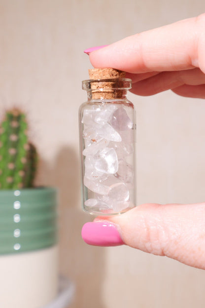 Clear Quartz Chip Bottles 10ml - Tali & Loz Crystals