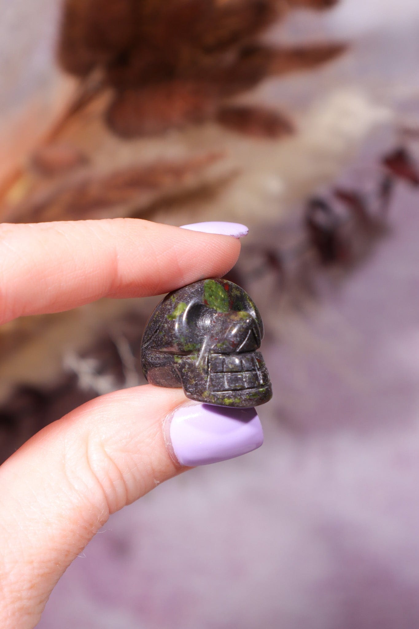 Dragon Blood Jasper Skulls 2cm Skulls Tali & Loz Crystals