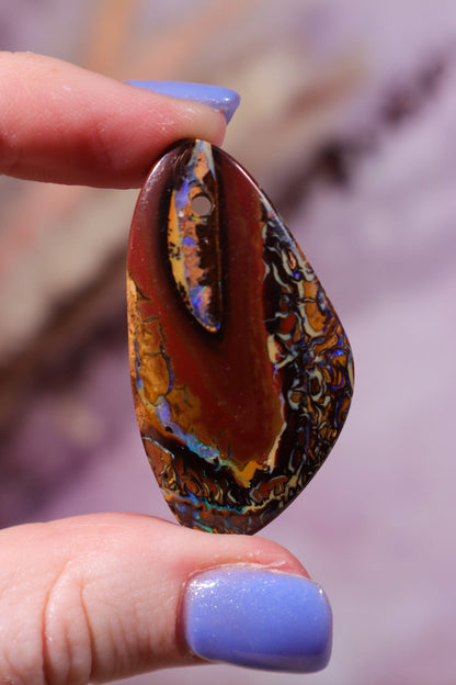 Drilled Yowah Boulder Opal Pendant 10.67gr Rocks & Fossils Tali & Loz Crystals