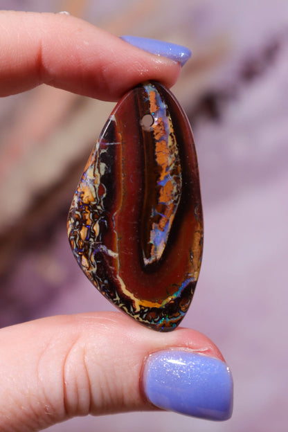 Drilled Yowah Boulder Opal Pendant 10.67gr Rocks & Fossils Tali & Loz Crystals