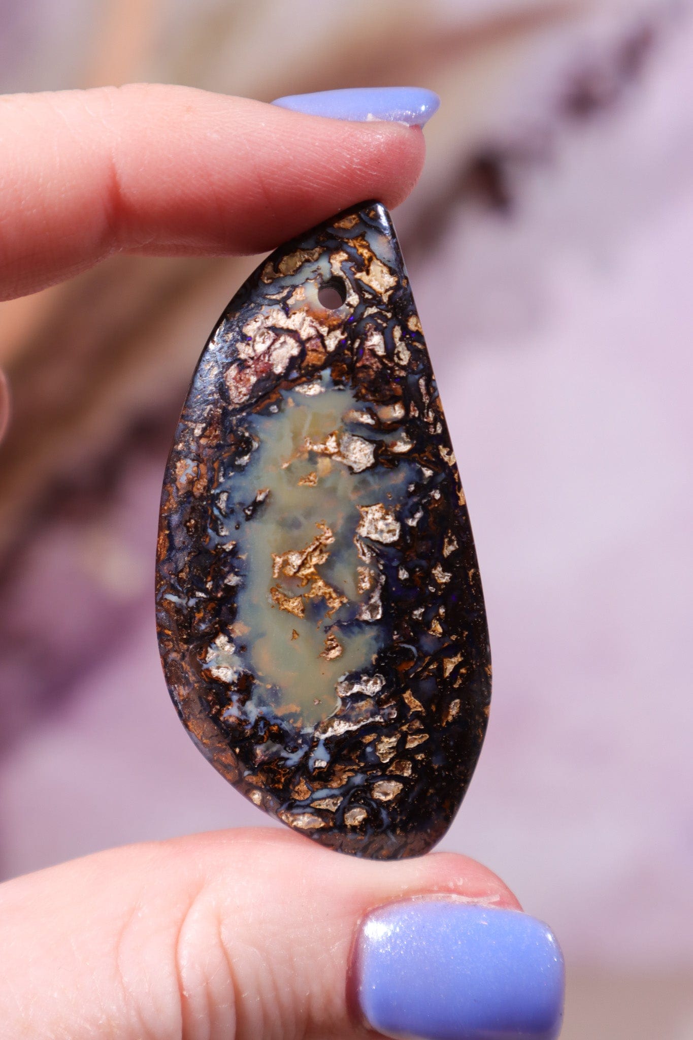 Drilled Yowah Boulder Opal Pendant 16.69gr Rocks & Fossils Tali & Loz Crystals