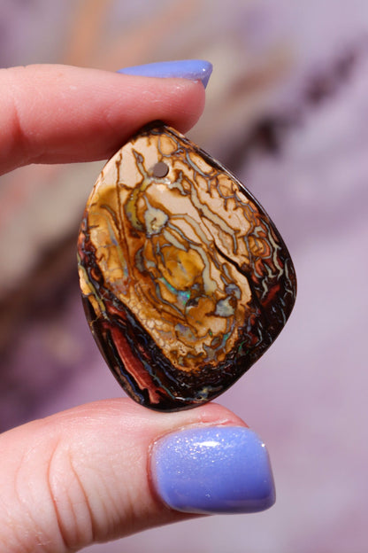 Drilled Yowah Boulder Opal Pendant 6.85gr Rocks & Fossils Tali & Loz Crystals