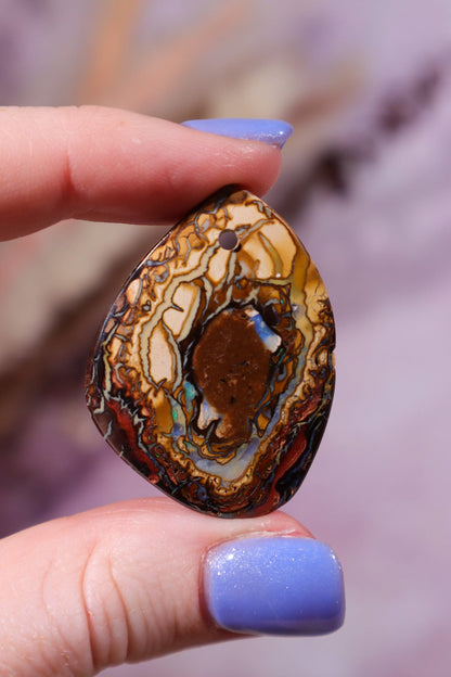 Drilled Yowah Boulder Opal Pendant 6.85gr Rocks & Fossils Tali & Loz Crystals