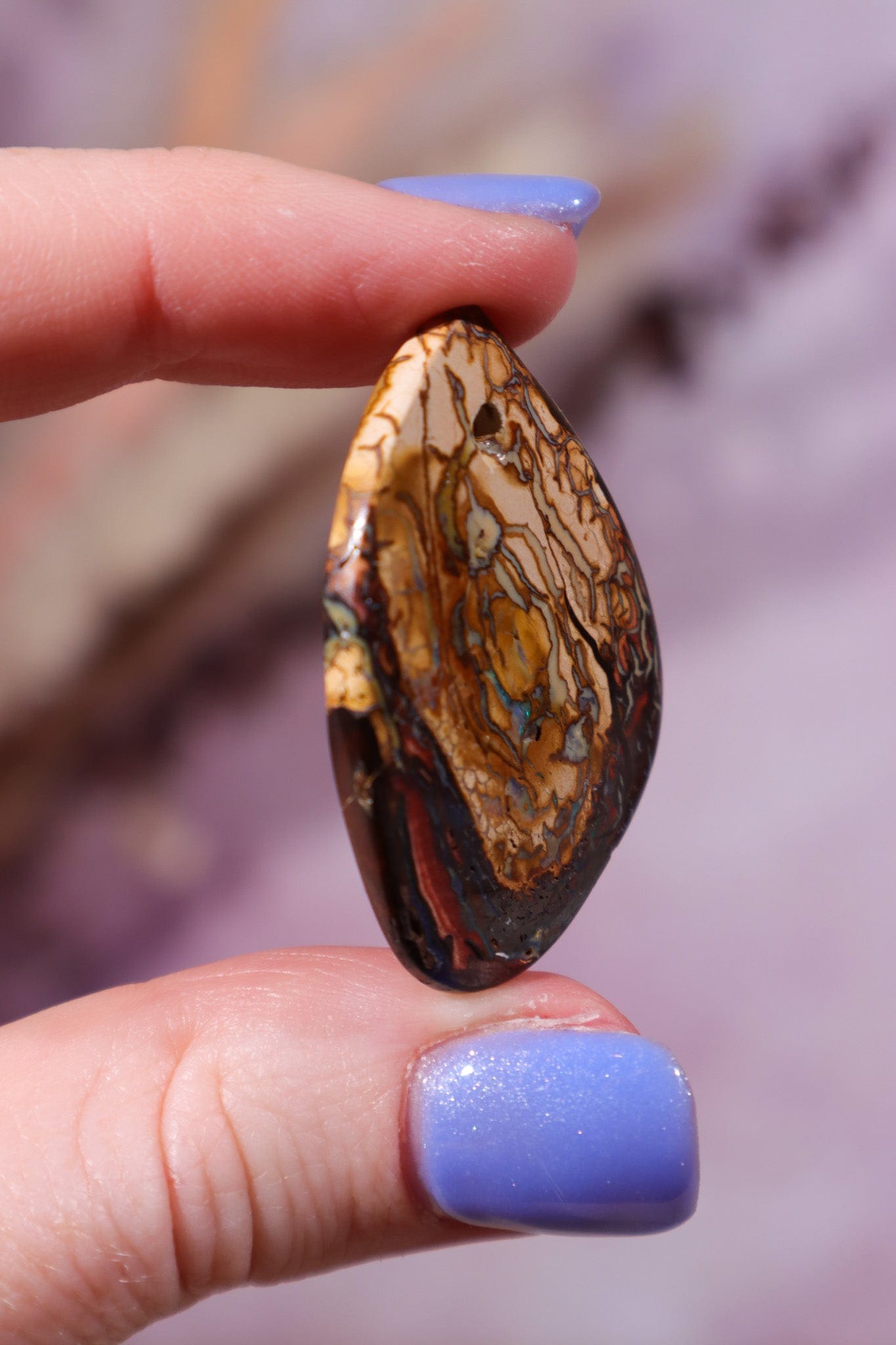 Drilled Yowah Boulder Opal Pendant 6.85gr Rocks & Fossils Tali & Loz Crystals