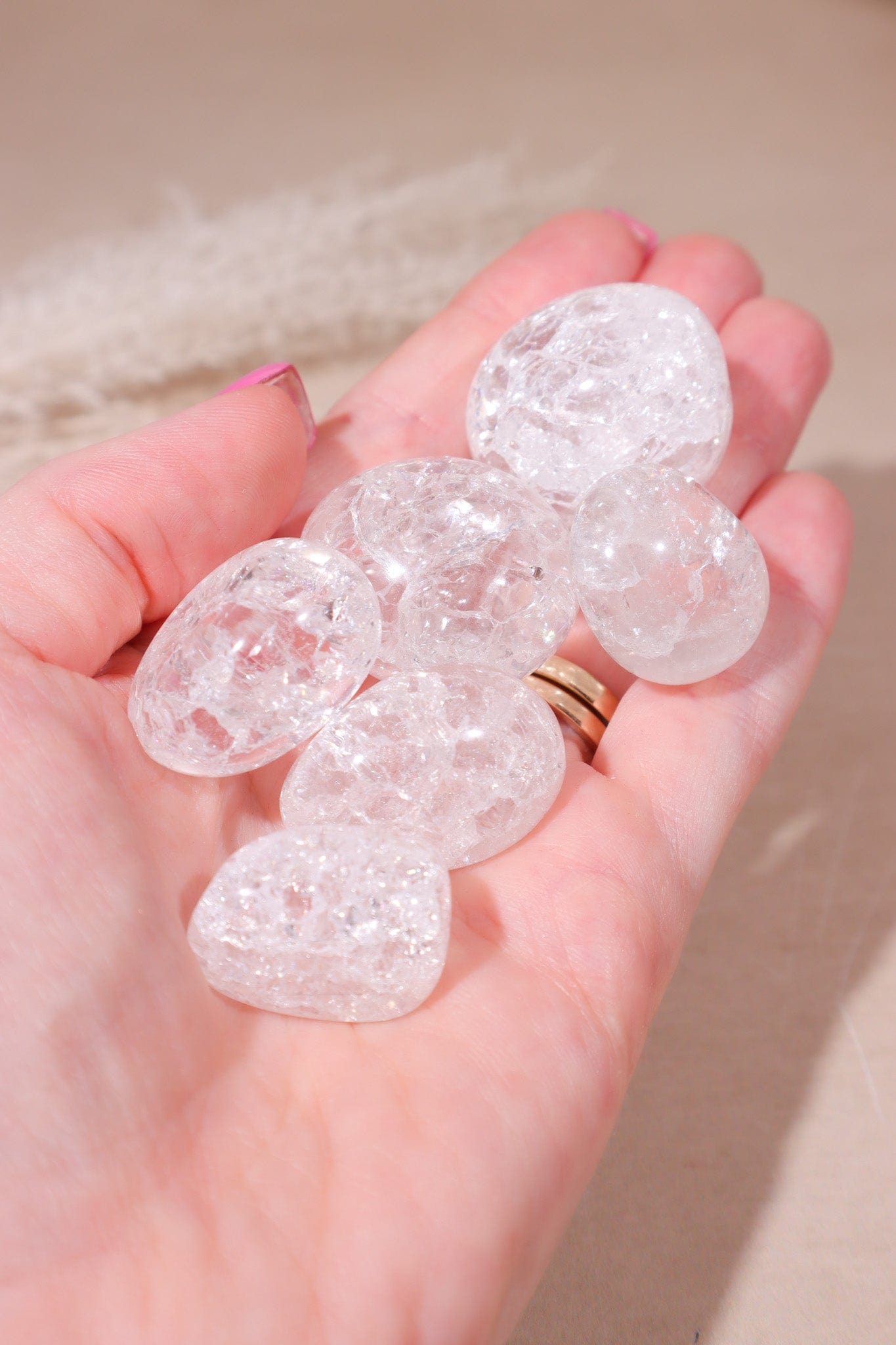 Fire and Ice Quartz Tumblestones 20-30mm Tumblestones Tali & Loz Crystals