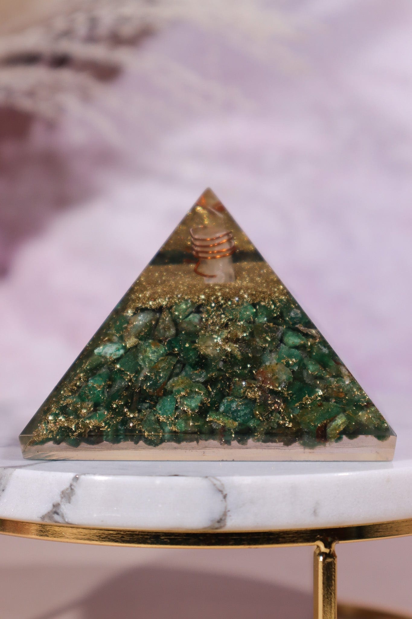 Green Aventurine Orgone Pyramids 6.5cm Orgone Tali & Loz