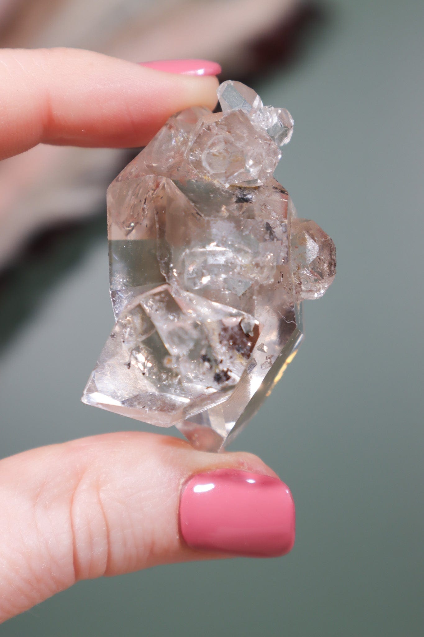 Herkimer Diamond Cluster Smokey Phantom 43gr Rocks & Fossils Tali & Loz