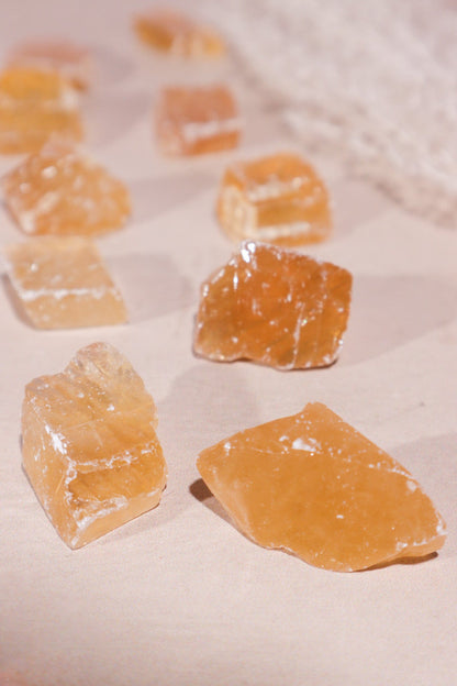 Honey Calcite Rough Crystals Rough Crystals Tali & Loz