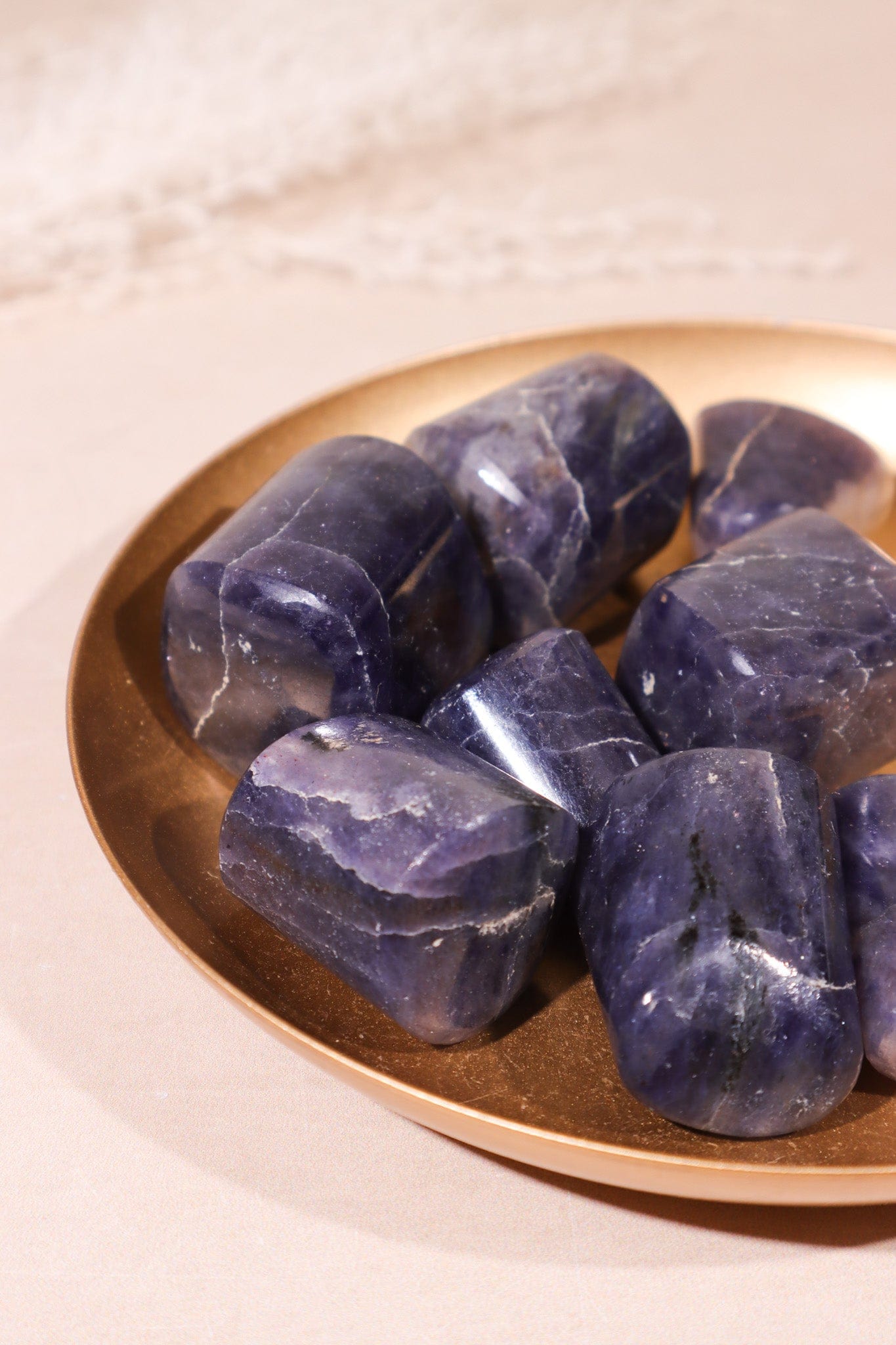 Iolite with Sunstone Tumblestones 20-40mm Tumblestones Tali & Loz Crystals