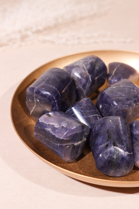 Iolite with Sunstone Tumblestones 20-40mm - Tali & Loz Crystals