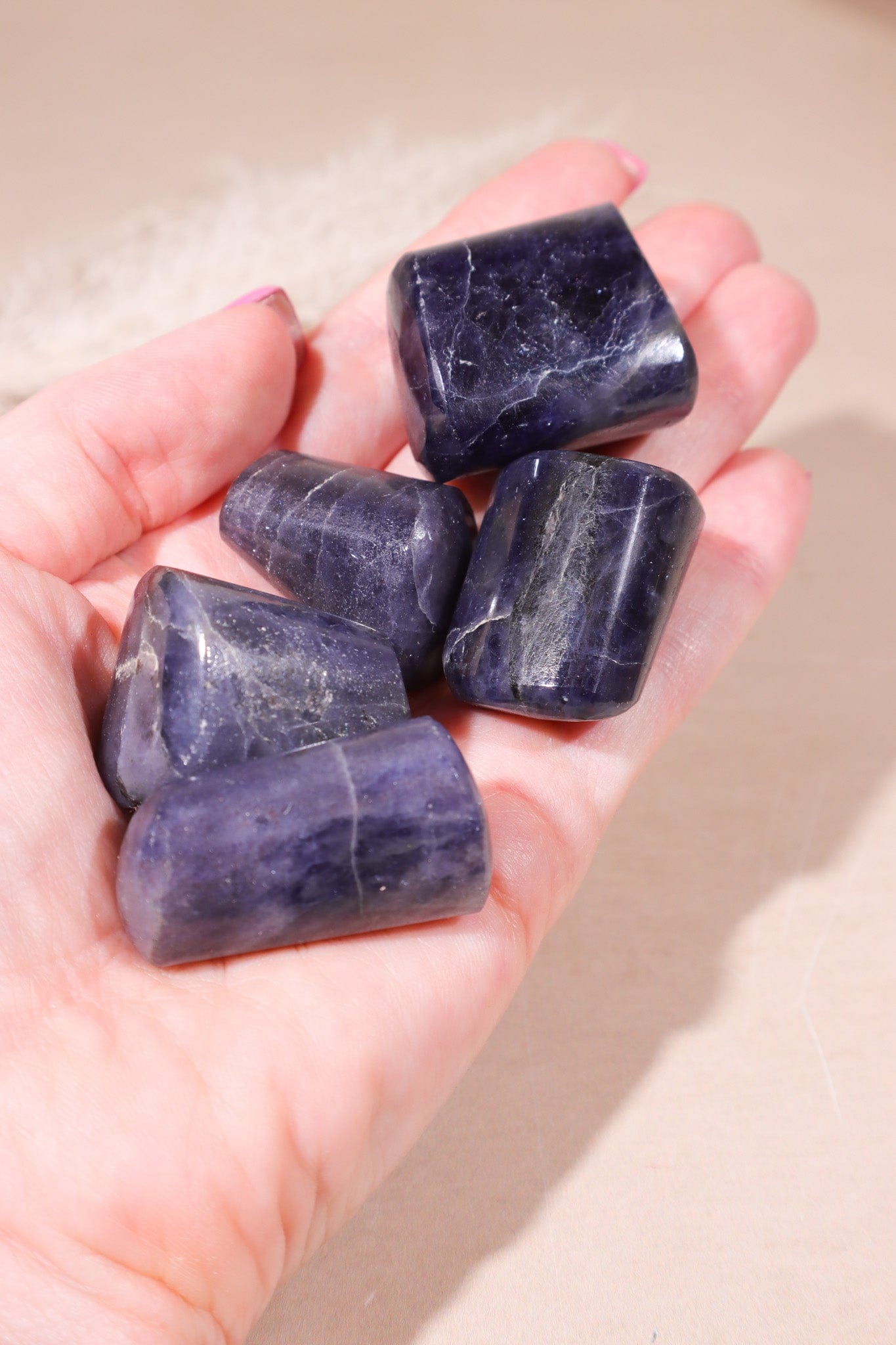 Iolite with Sunstone Tumblestones 20-40mm Tumblestones Tali & Loz Crystals