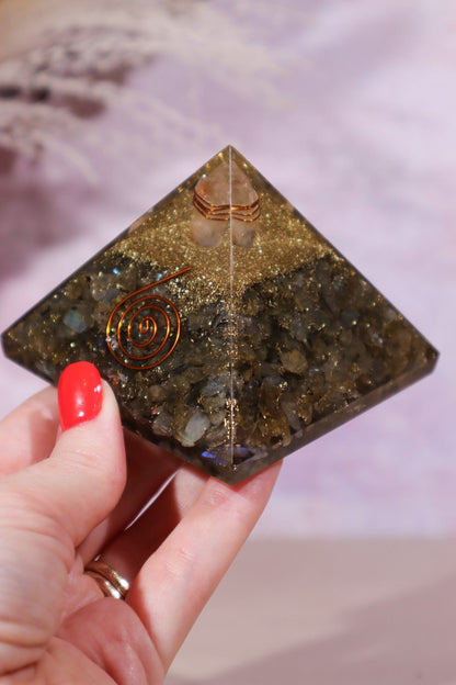 Labradorite Orgone Pyramids 6.5cm Pyramids Tali & Loz Crystals