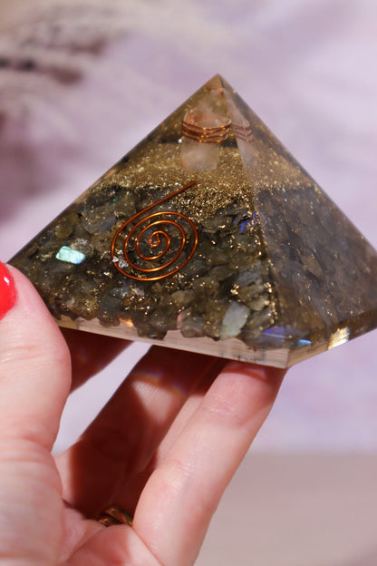 Labradorite Orgone Pyramids 6.5cm Pyramids Tali & Loz Crystals