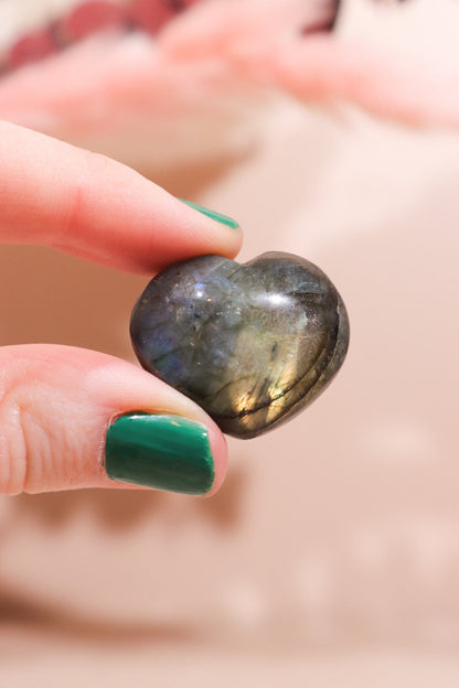 Labradorite Puff Hearts Hearts Tali & Loz