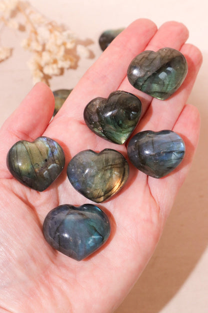 Labradorite Puff Hearts Hearts Tali & Loz