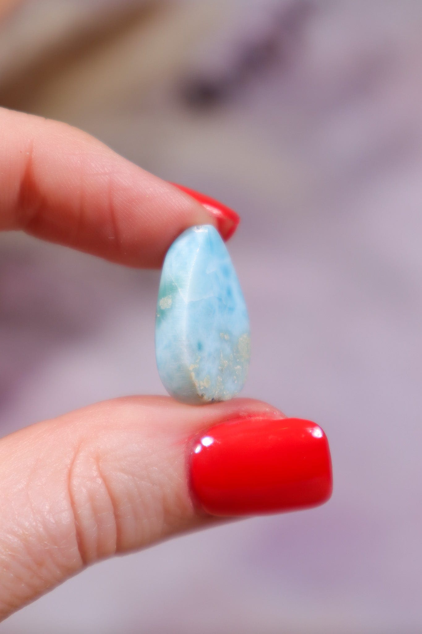 Larimar Drop Cabochon 3.61gr Rocks & Fossils Tali & Loz Crystals