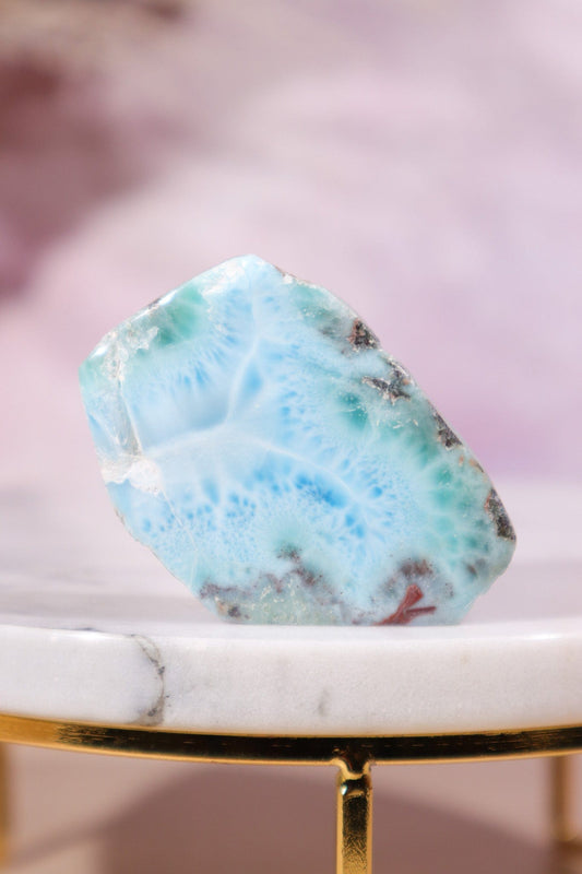 Larimar Freeform Slice 36.10gr Rocks & Fossils Tali & Loz Crystals