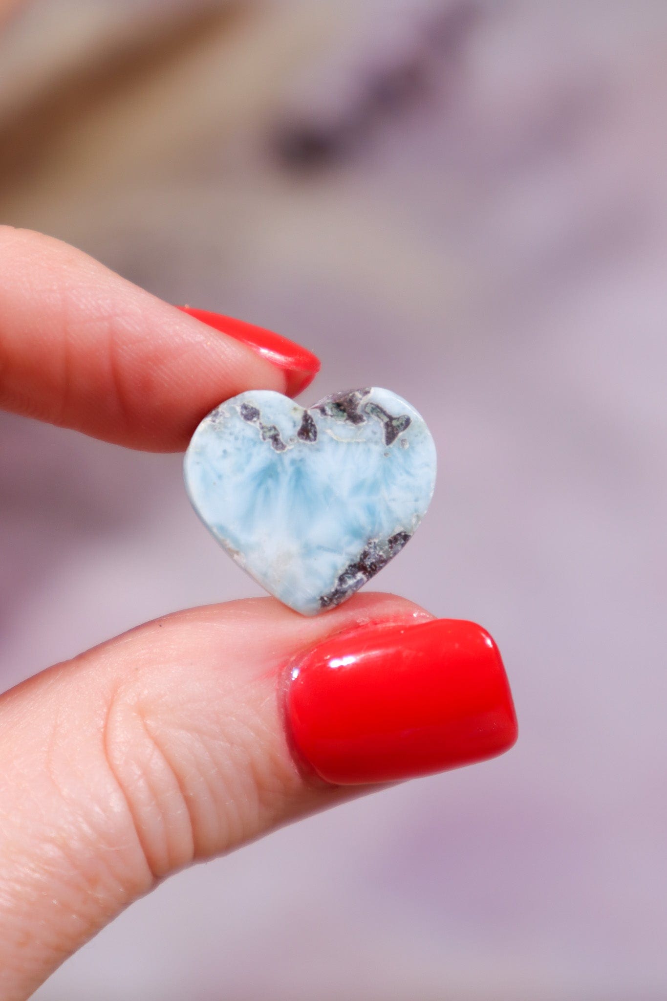 Larimar Heart 3.91gr Rocks & Fossils Tali & Loz Crystals