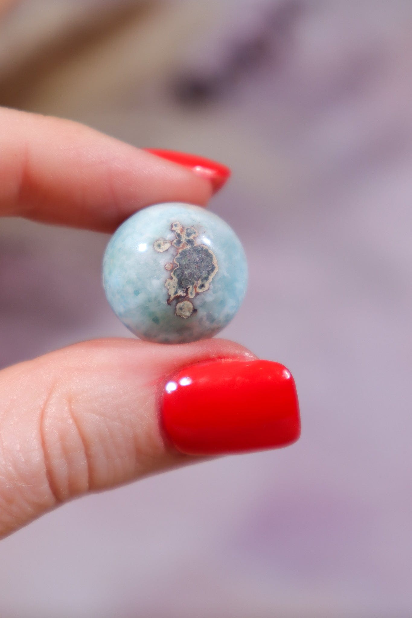 Larimar Sphere From Dominican Republic - high quality 1.7