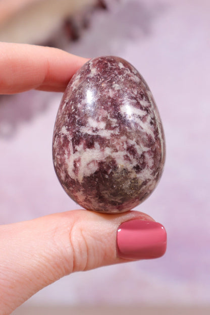 Lepidolite Egg 4.6cm Eggs Tali & Loz Crystals