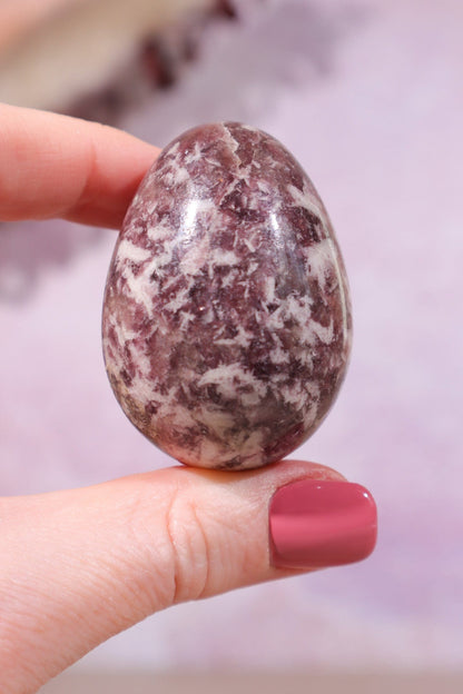 Lepidolite Egg 4.6cm Eggs Tali & Loz Crystals