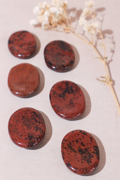 Mahogany Obsidian Worry Stone Hearts Worry Stones Tali & Loz