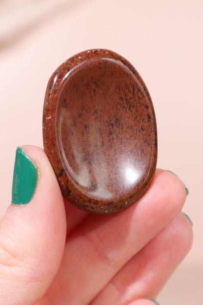 Mahogany Obsidian Worry Stone Hearts Worry Stones Tali & Loz